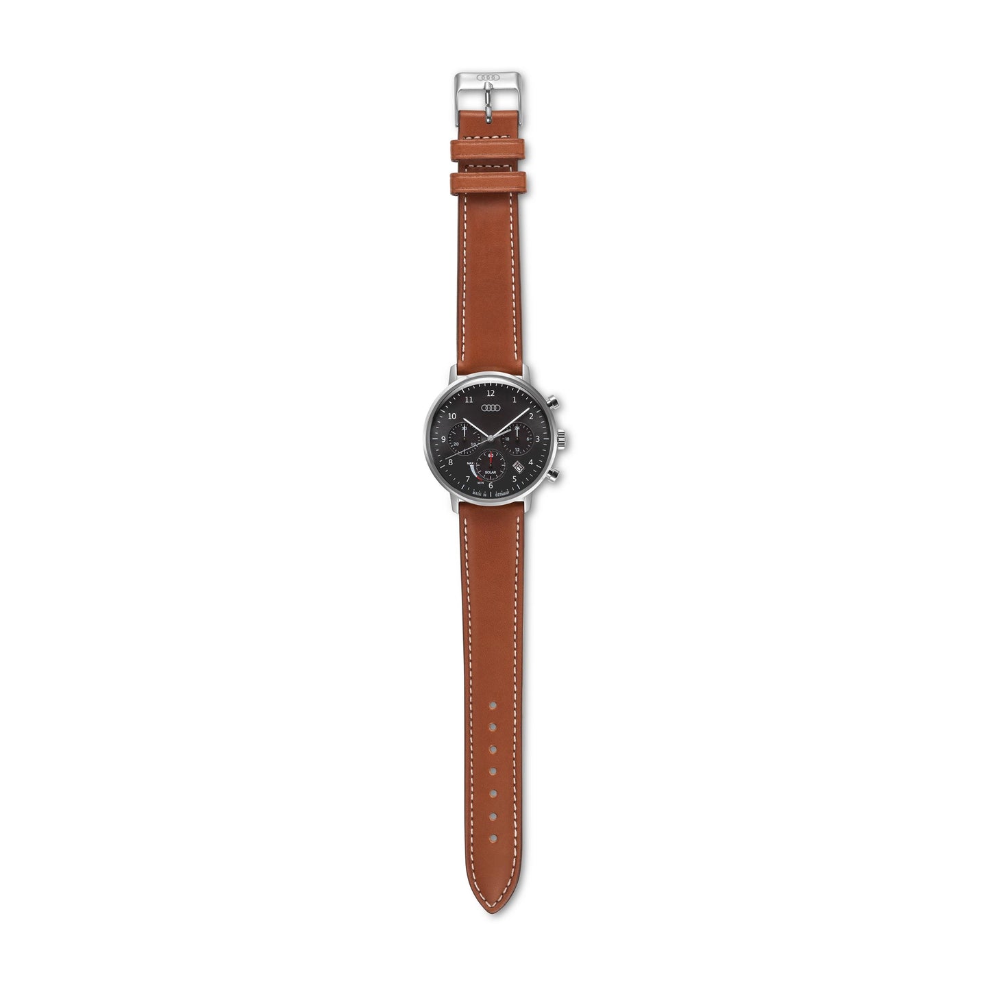 Audi Chronograph solar powered, grey/brown