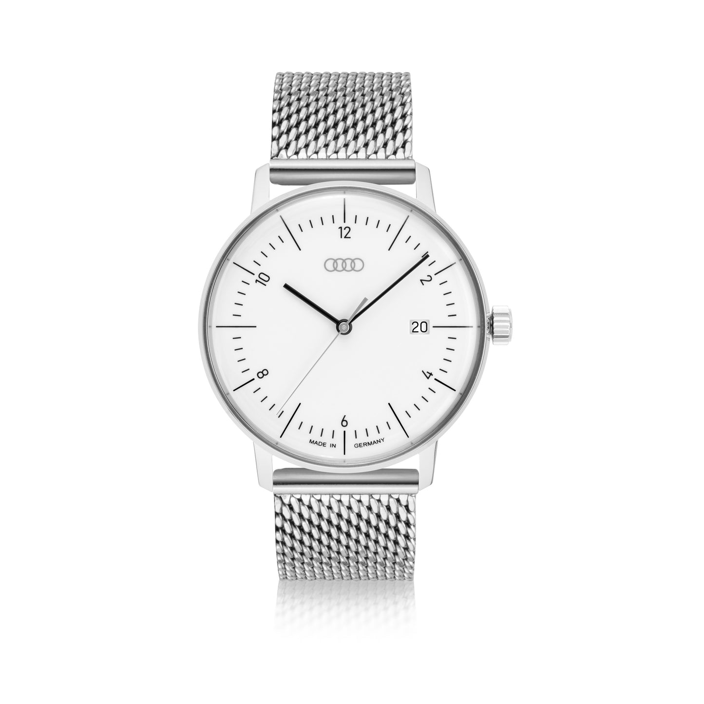 Audi watch, silver/white