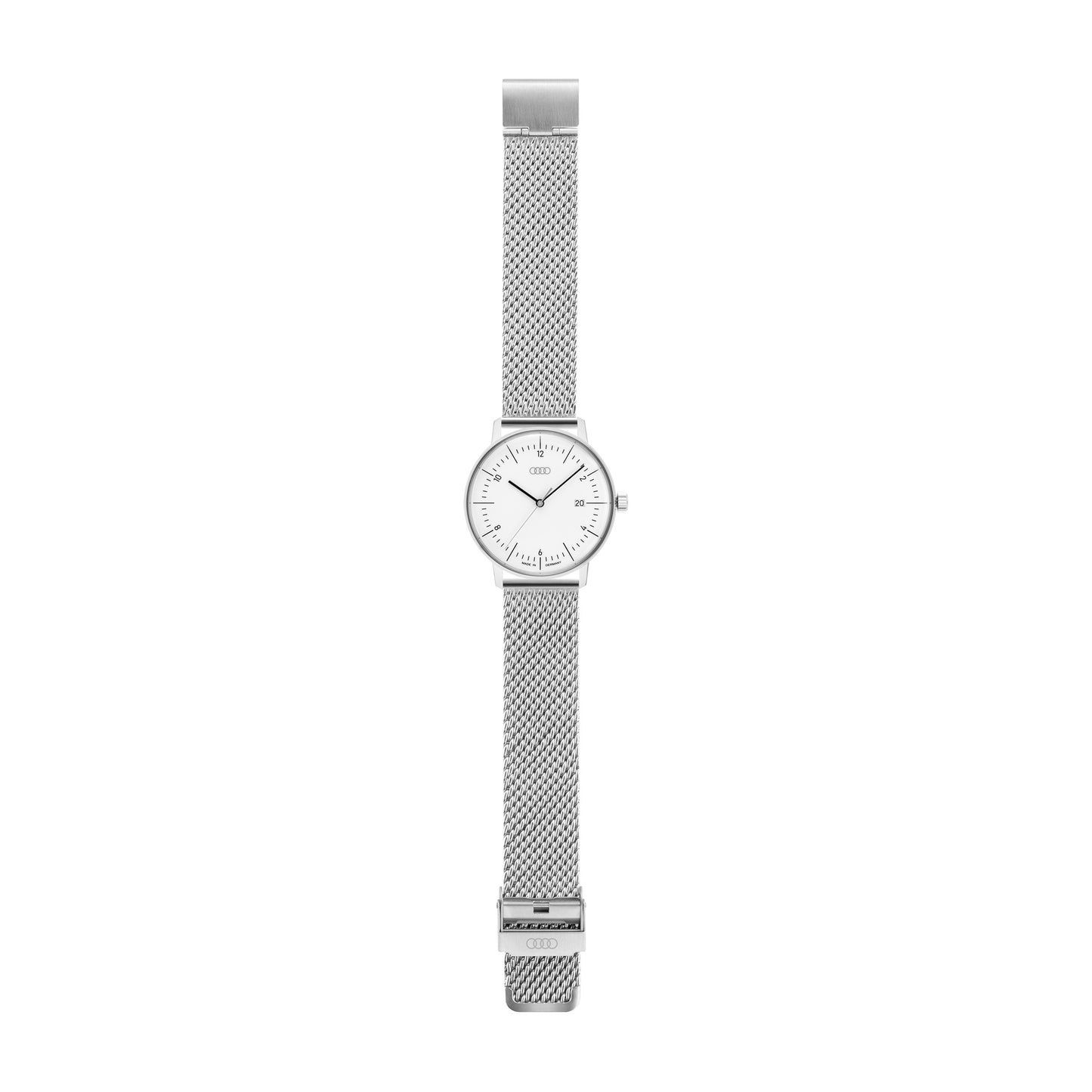 Audi watch, silver/white