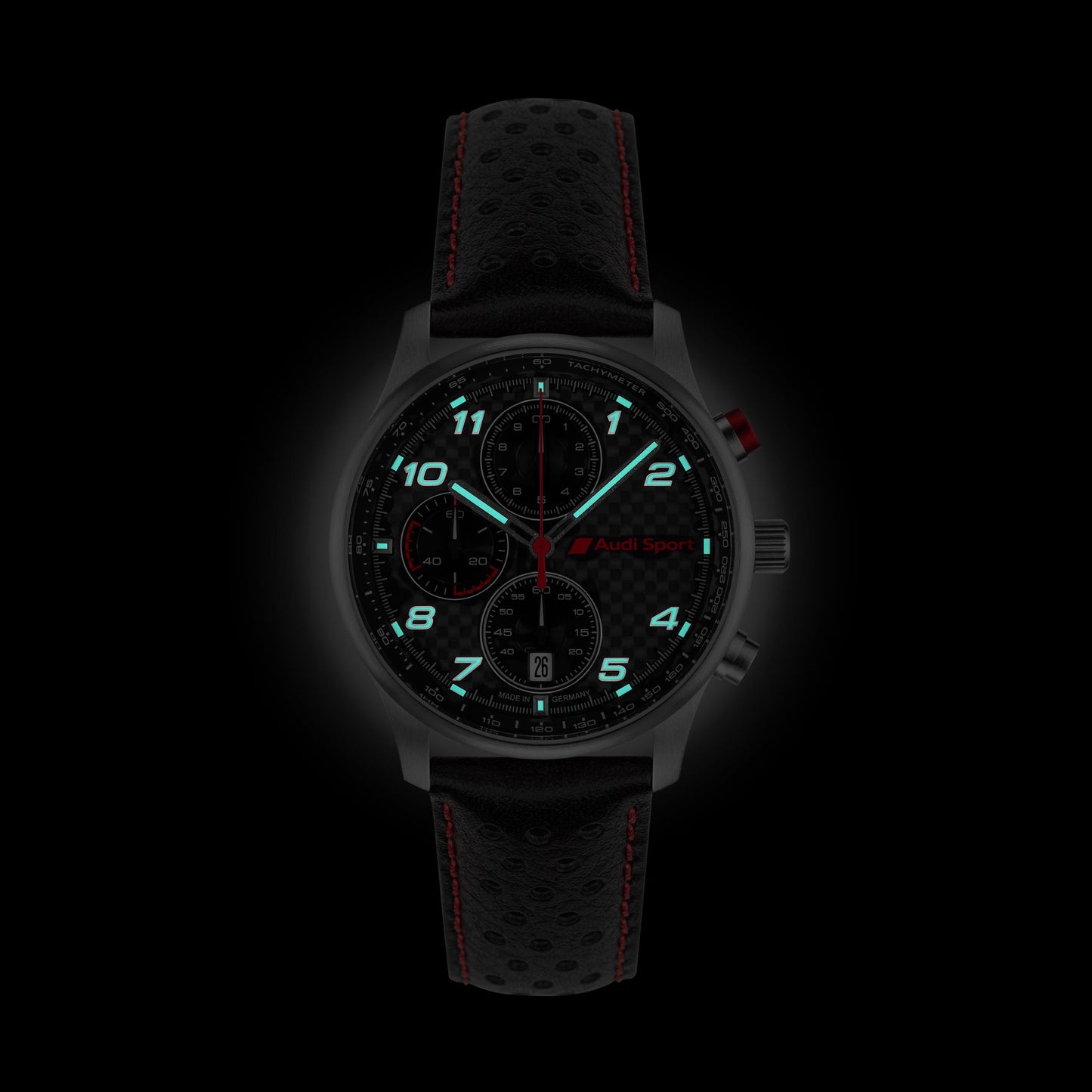 Audi Sport Chronograph carbon, men's, silver
