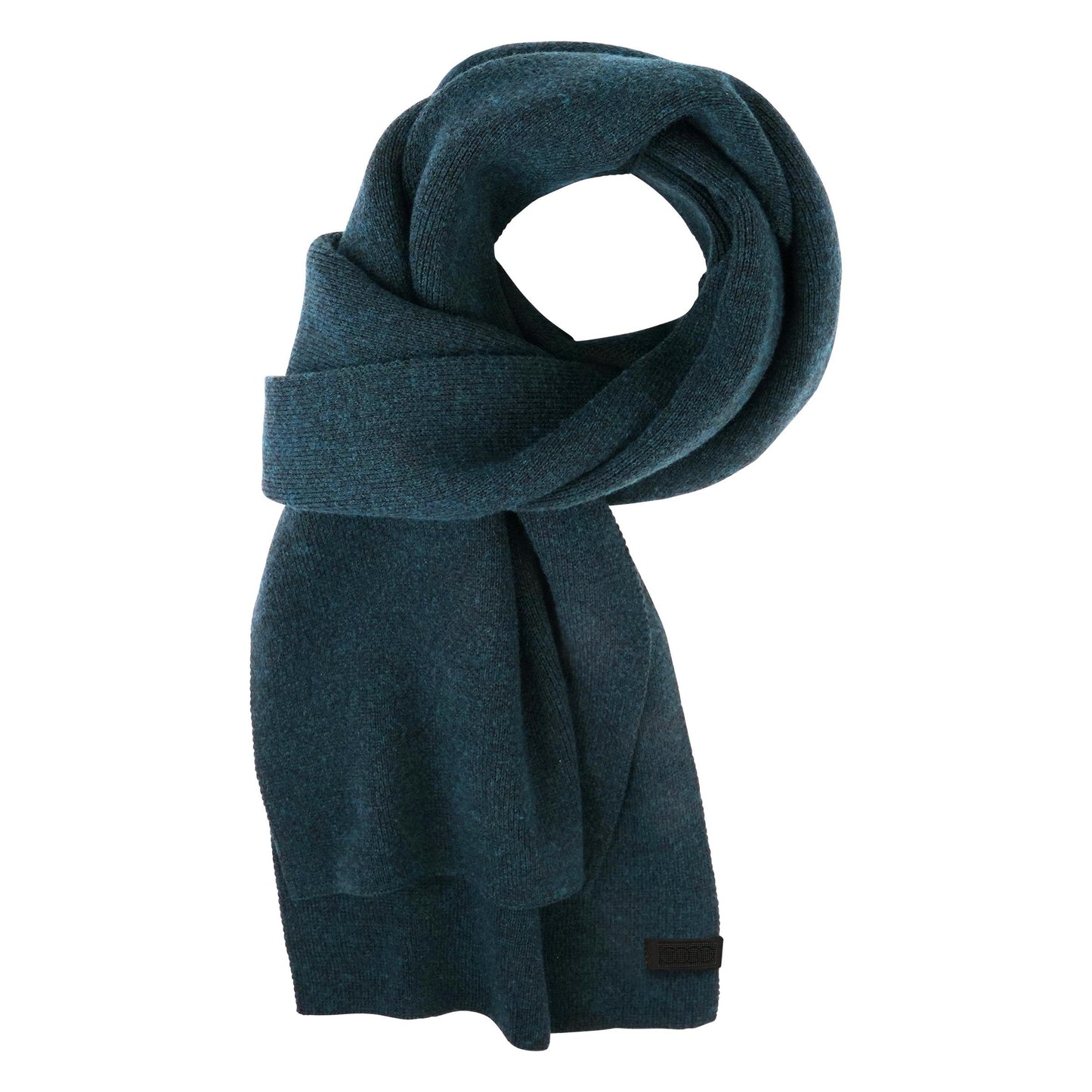Audi knitted scarf, black-petrol