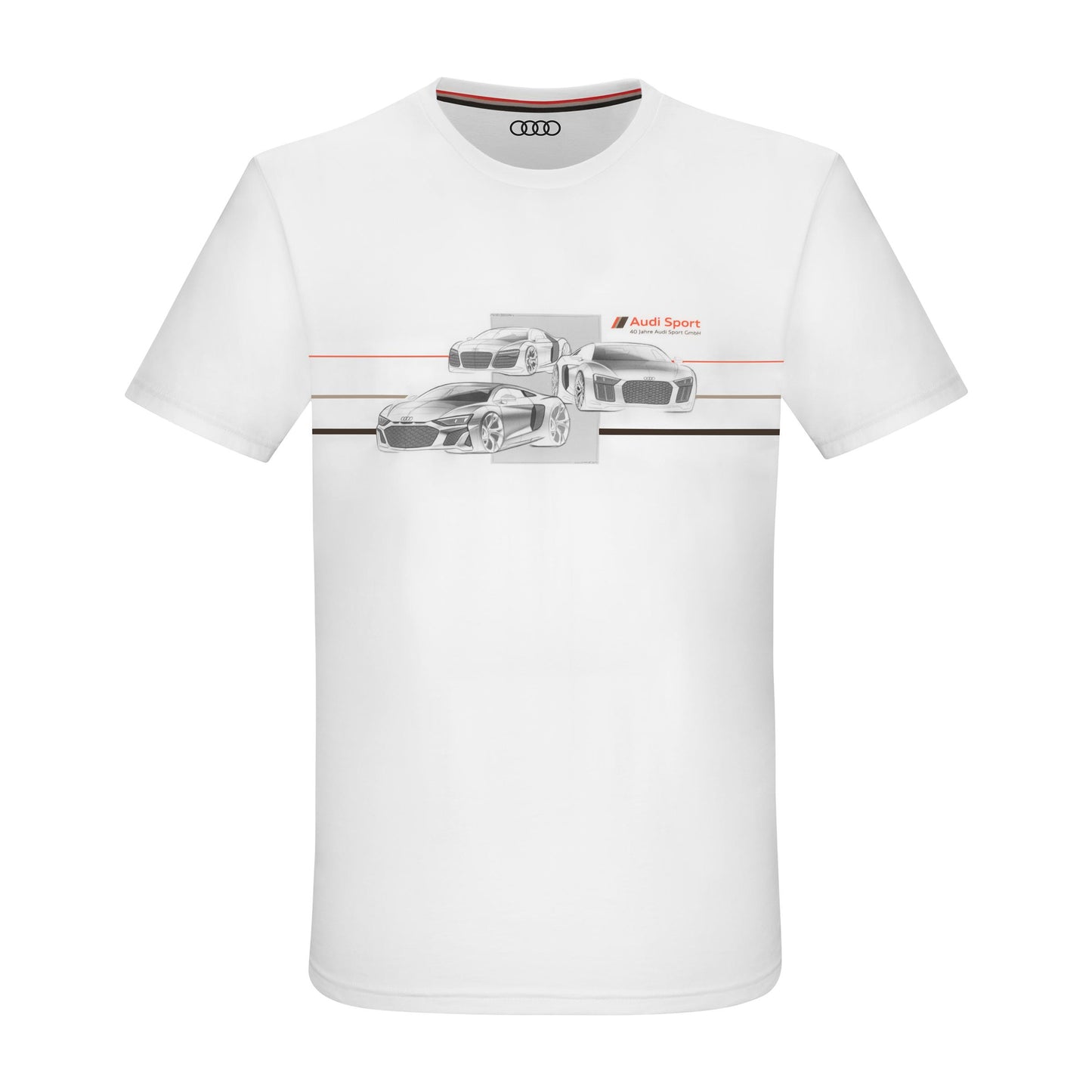 Audi Sport 40 years T-Shirt, men's white