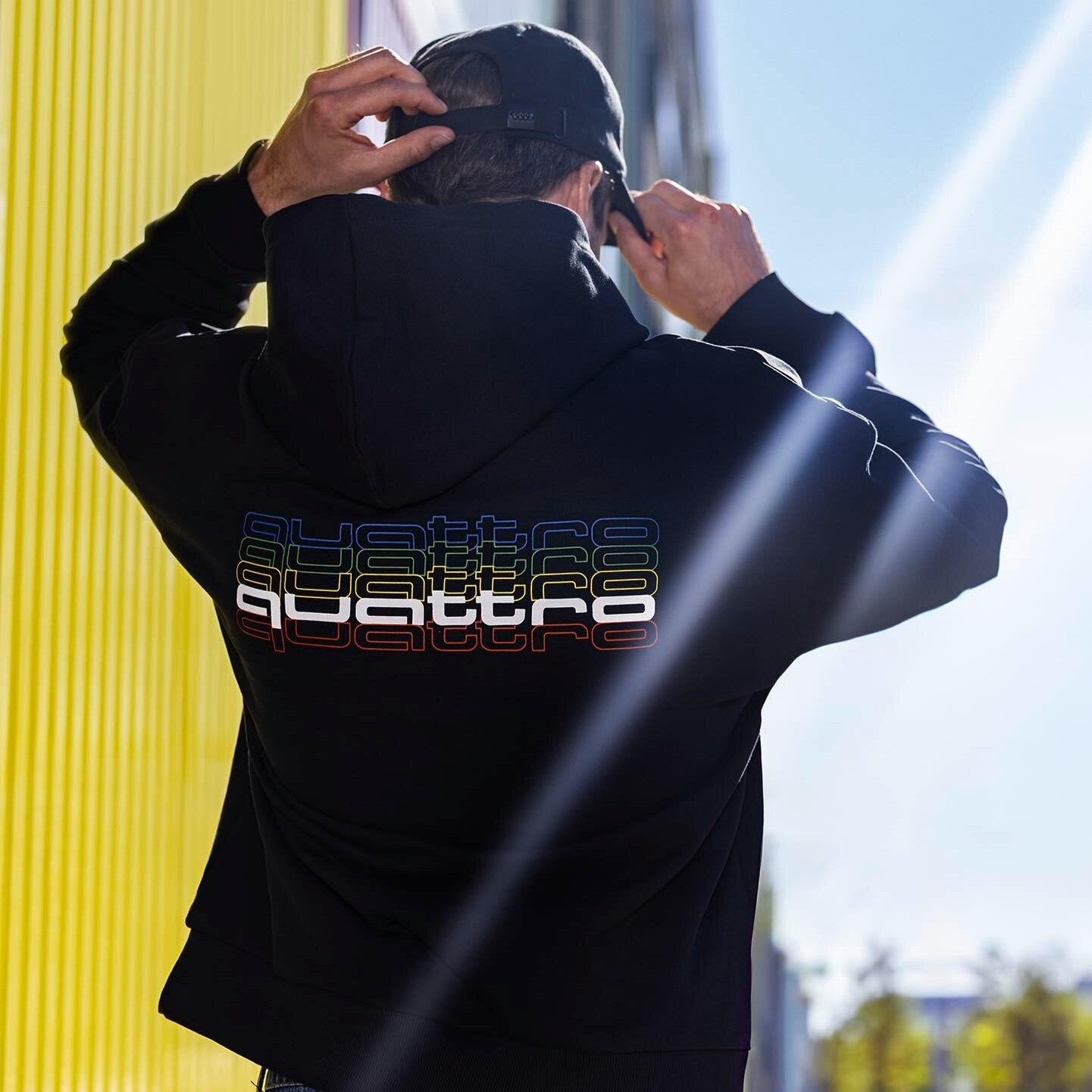 Audi quattro hoodie, black