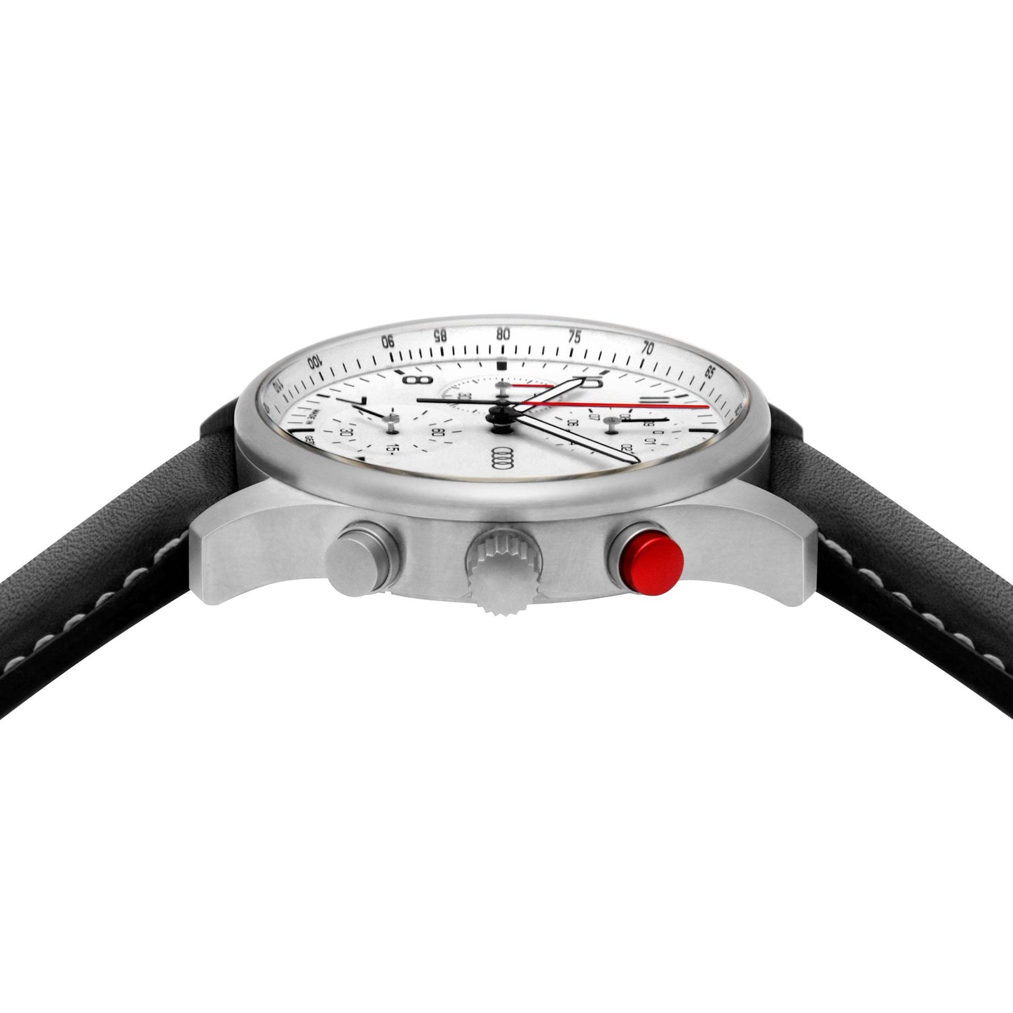 Audi Chronograph, mens, silver/white