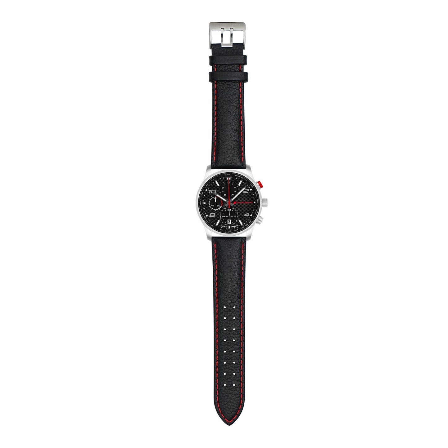 Audi Sport Chronograph carbon, mens, silver