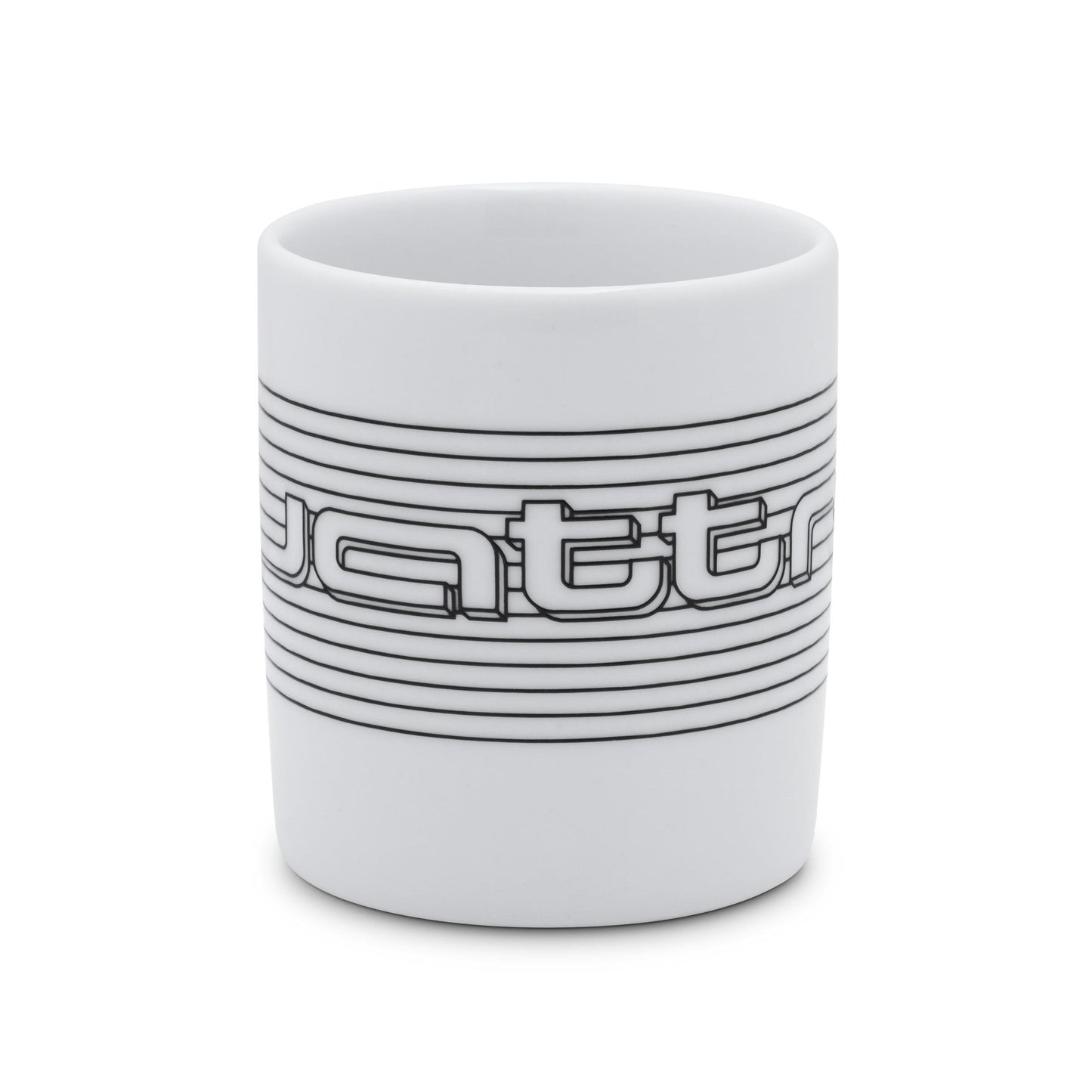 Audi quattro mug, white