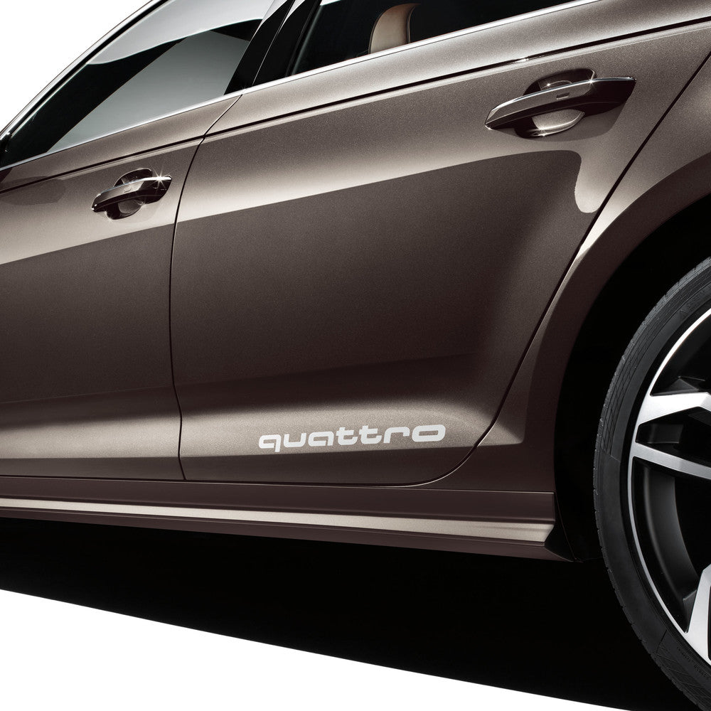 quattro decals. Silver