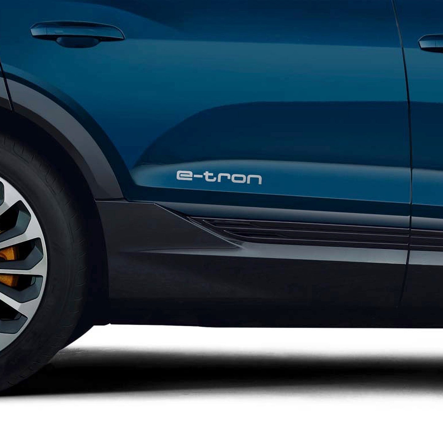 e-tron decals. Silver