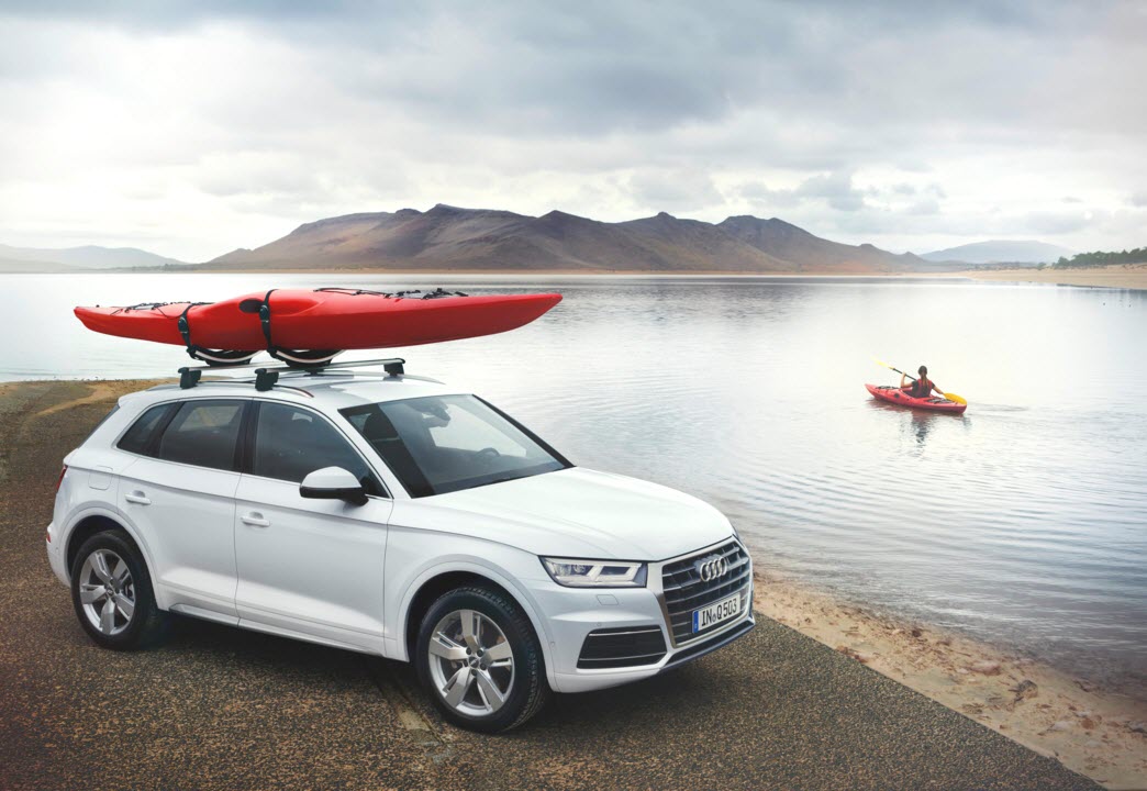 Kayak rack with tilt function