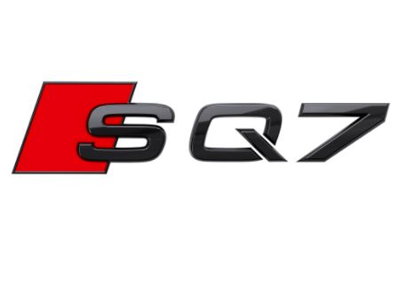 SQ7 Model name, rear. Black