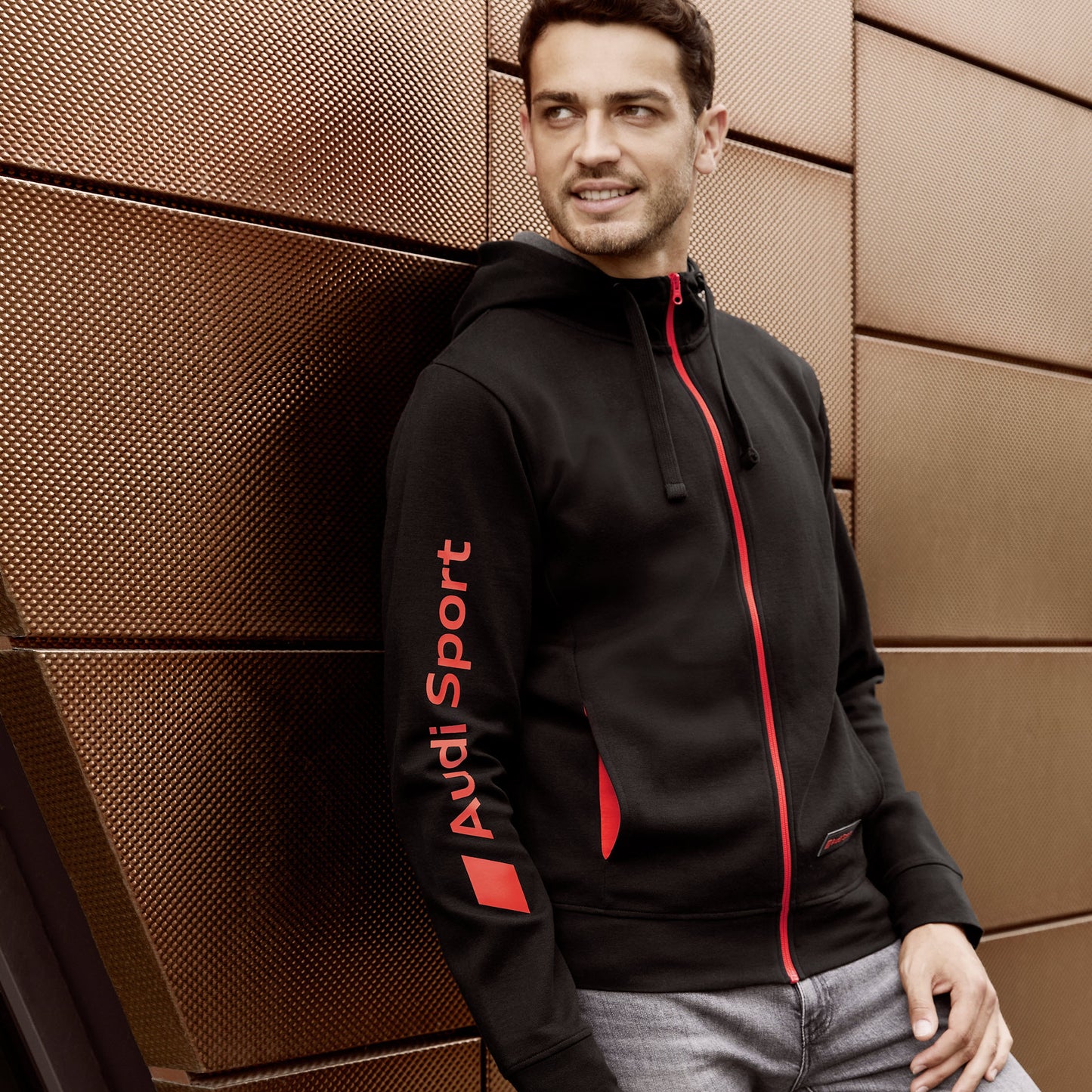 Audi Sport sweatjacket, mens, black