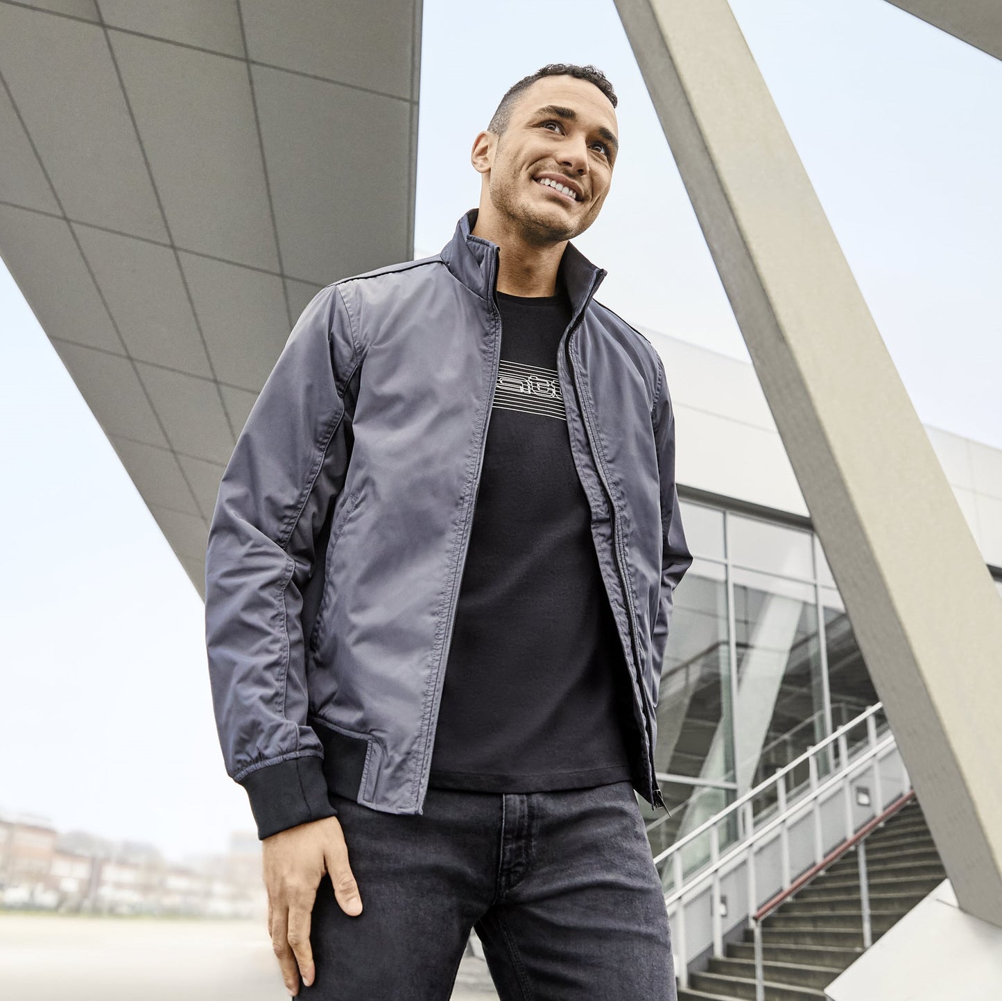 Audi quattro jacket, mens, grey