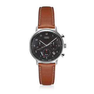 Audi Chronograph solar powered, grey/brown