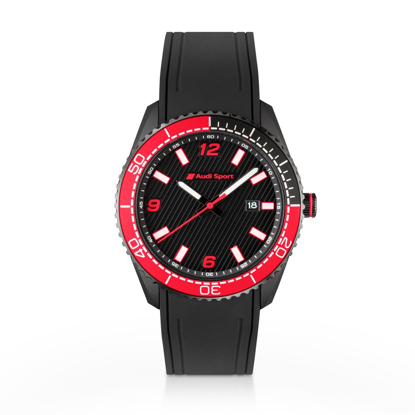 Audi Sport men’s watch, red/black