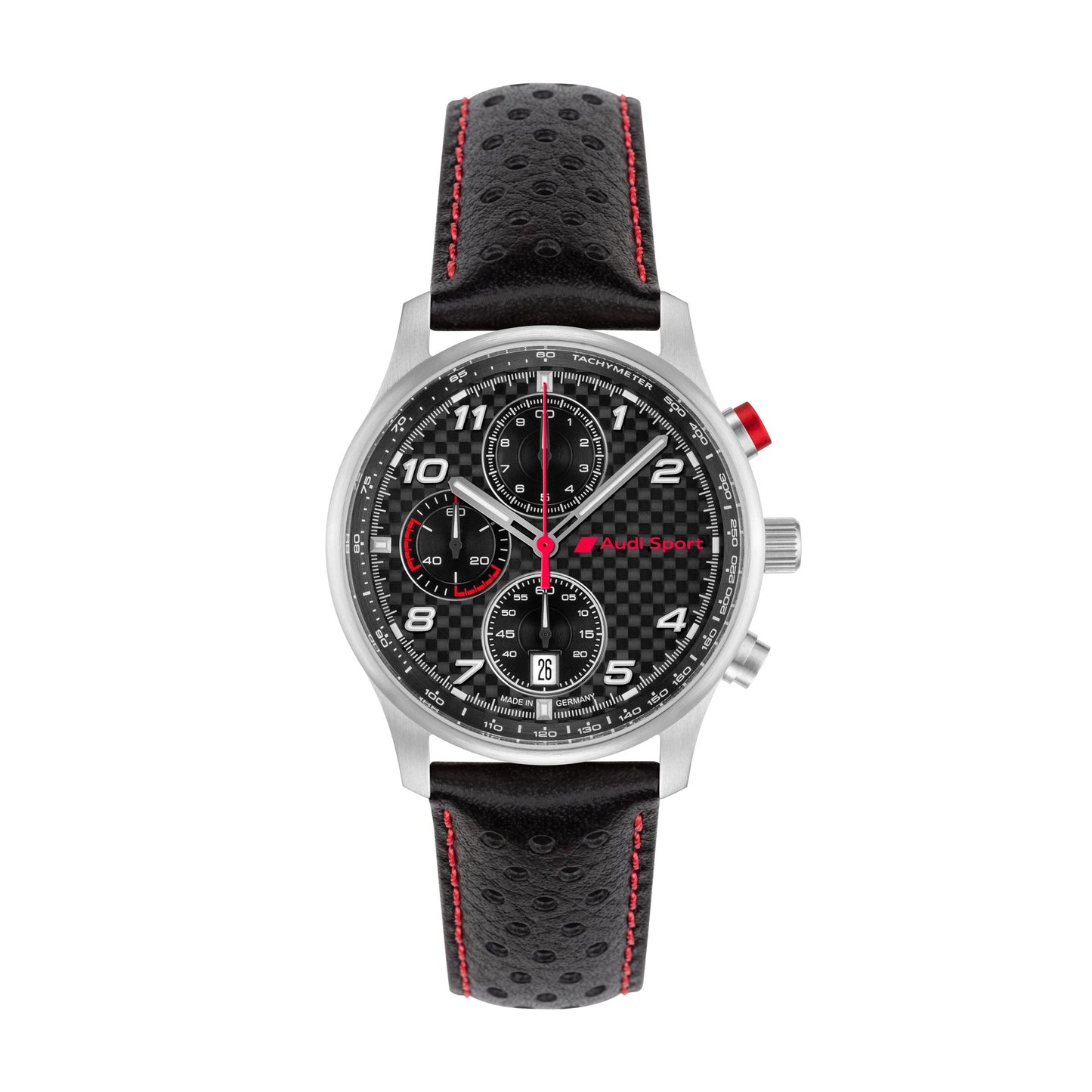 Audi Sport Chronograph carbon, men's, silver
