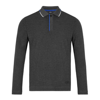 Audi Long sleeve polo shirt Kaskade, mens, grey