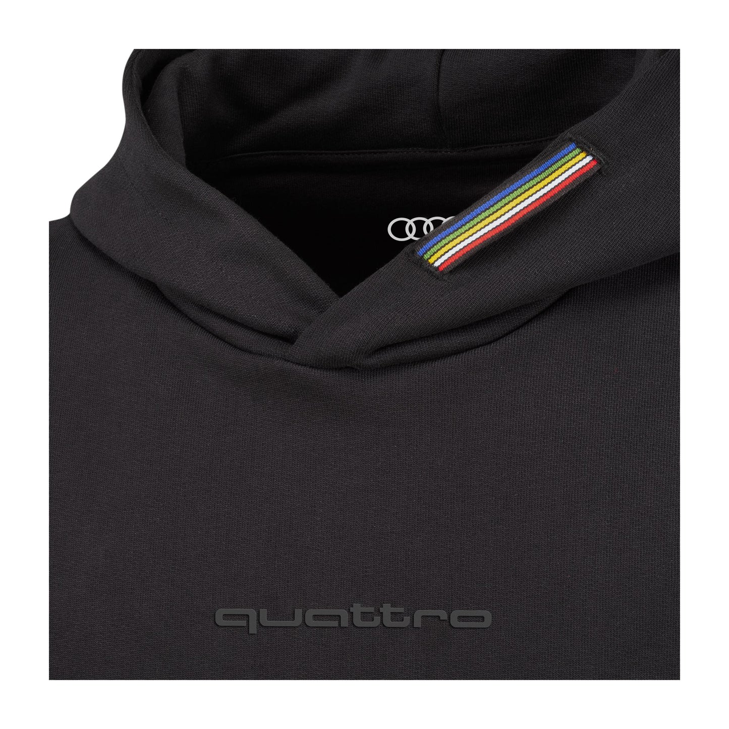Audi quattro hoodie, black