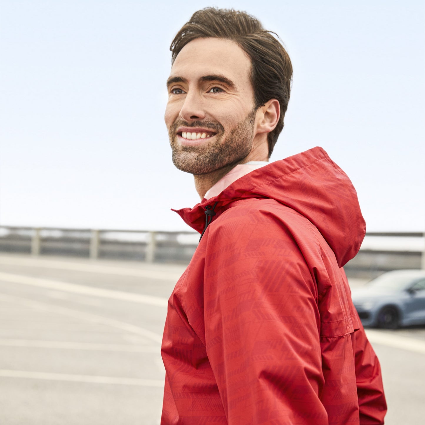 Audi Sport Rain jacket, Unisex, red