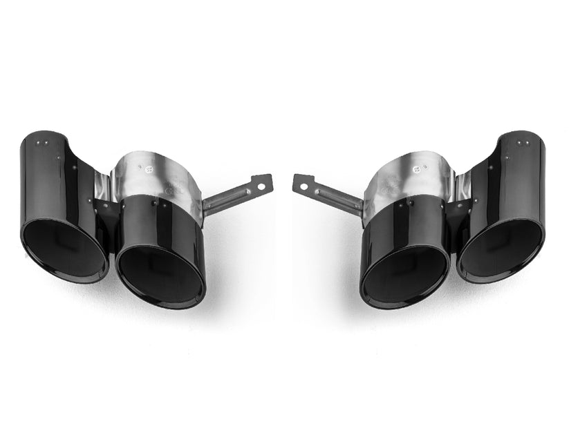 Audi Sport Tailpipe Trims, For Vehicles With A Single Tailpipe On The Left, Chrome-finished