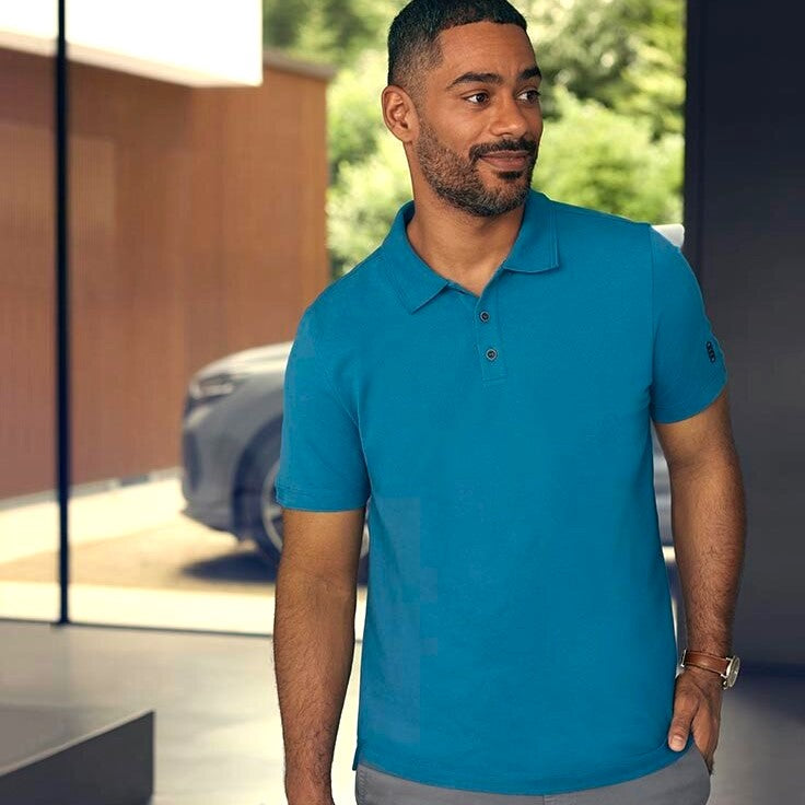 Audi polo shirt, men's turquoise