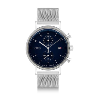 Audi Chronograph, silver/night blue