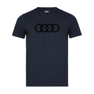 Audi T-Shirt rings, mens, dark blue