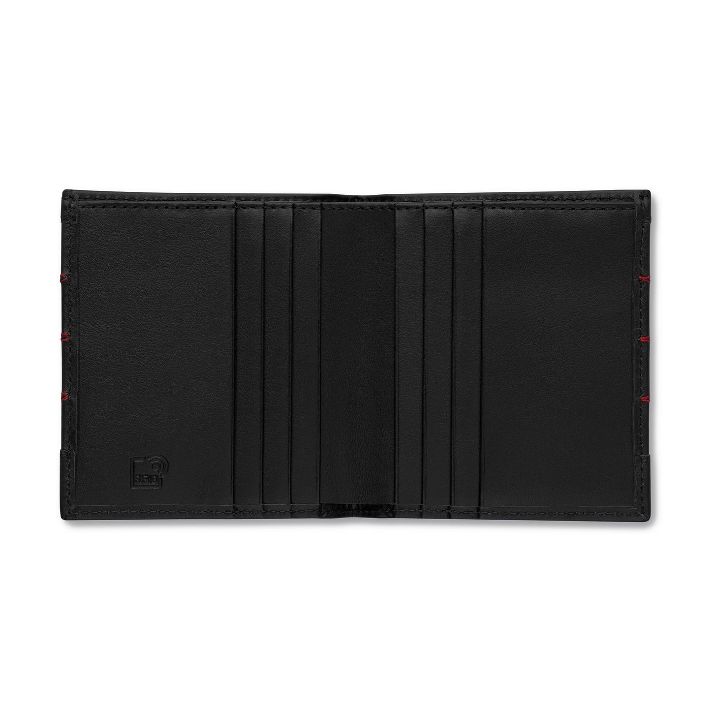 Audi Sport wallet leather small, mens, black-red