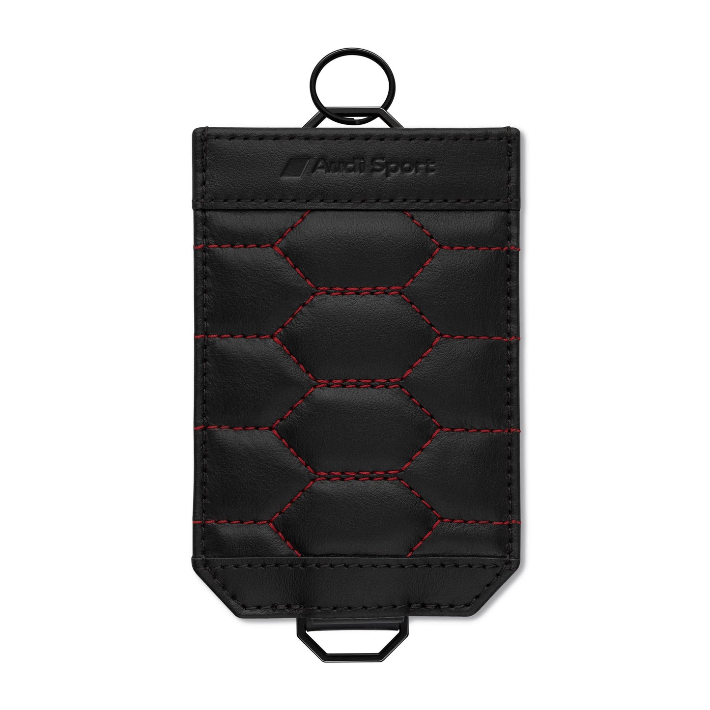Audi Sport key case leather, black-red