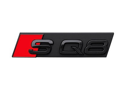 SQ8 Model name, front. Black