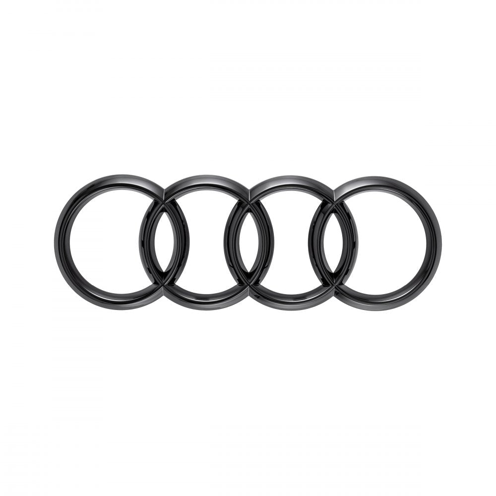 Audi rings, rear. Black, New A3 Sedan