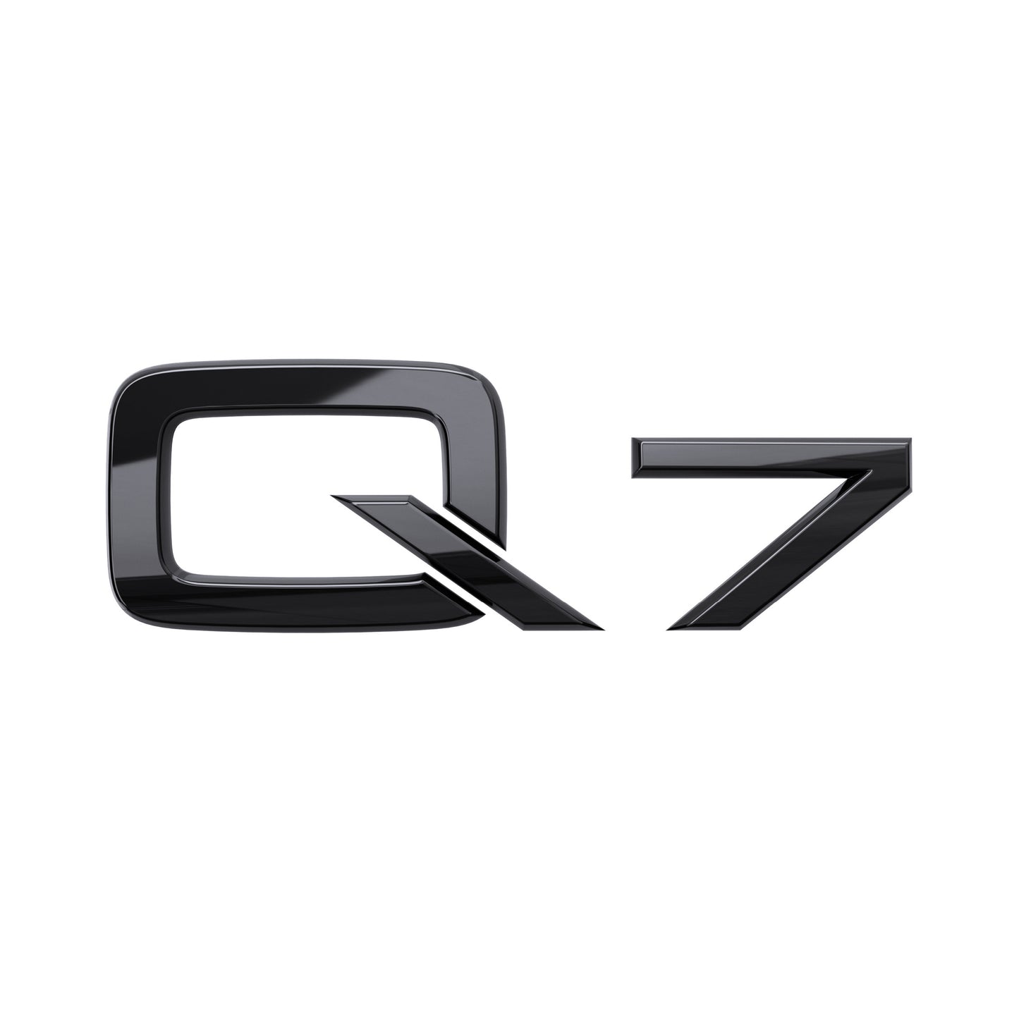 Q7 model name, rear. Black
