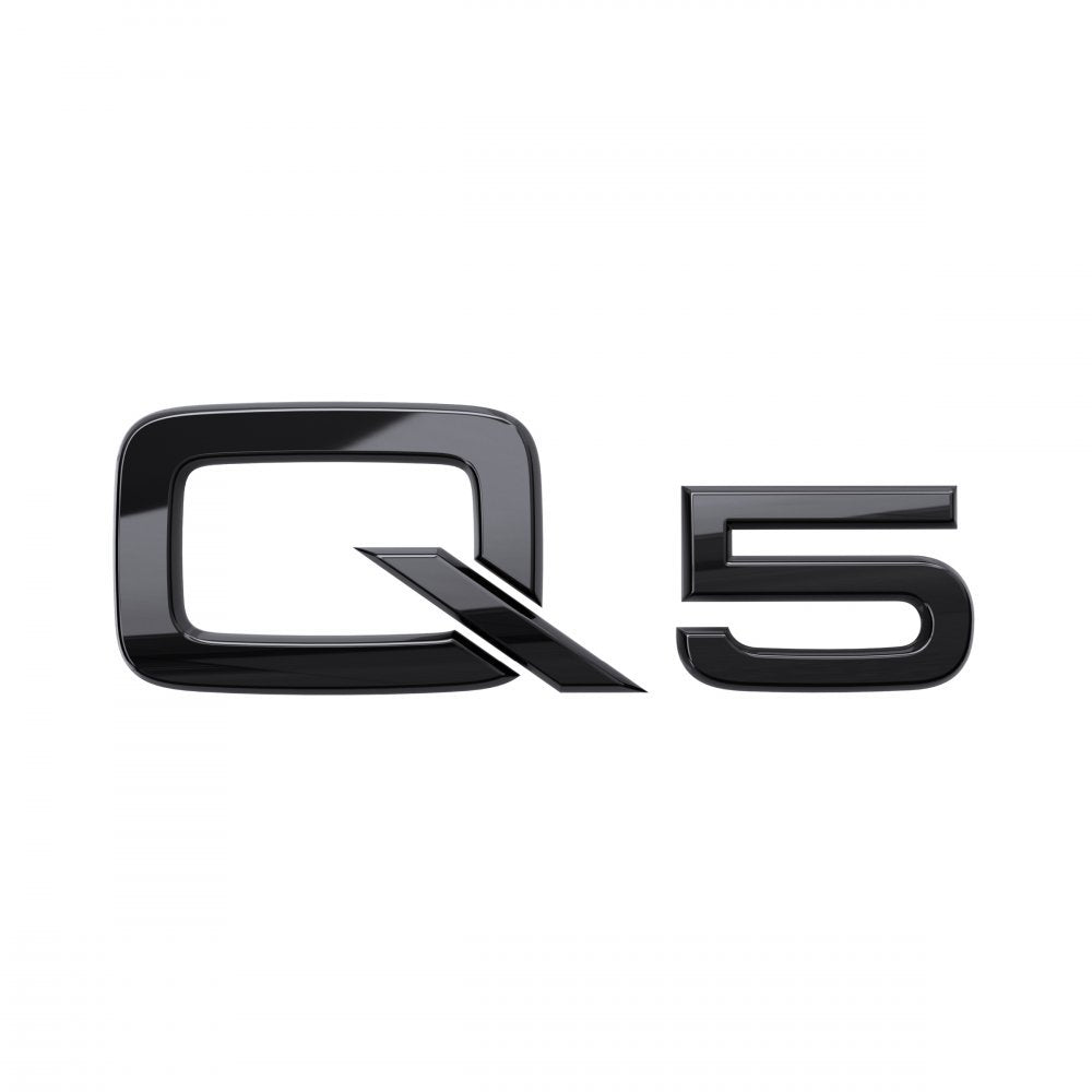 Q5 model name, rear. Black