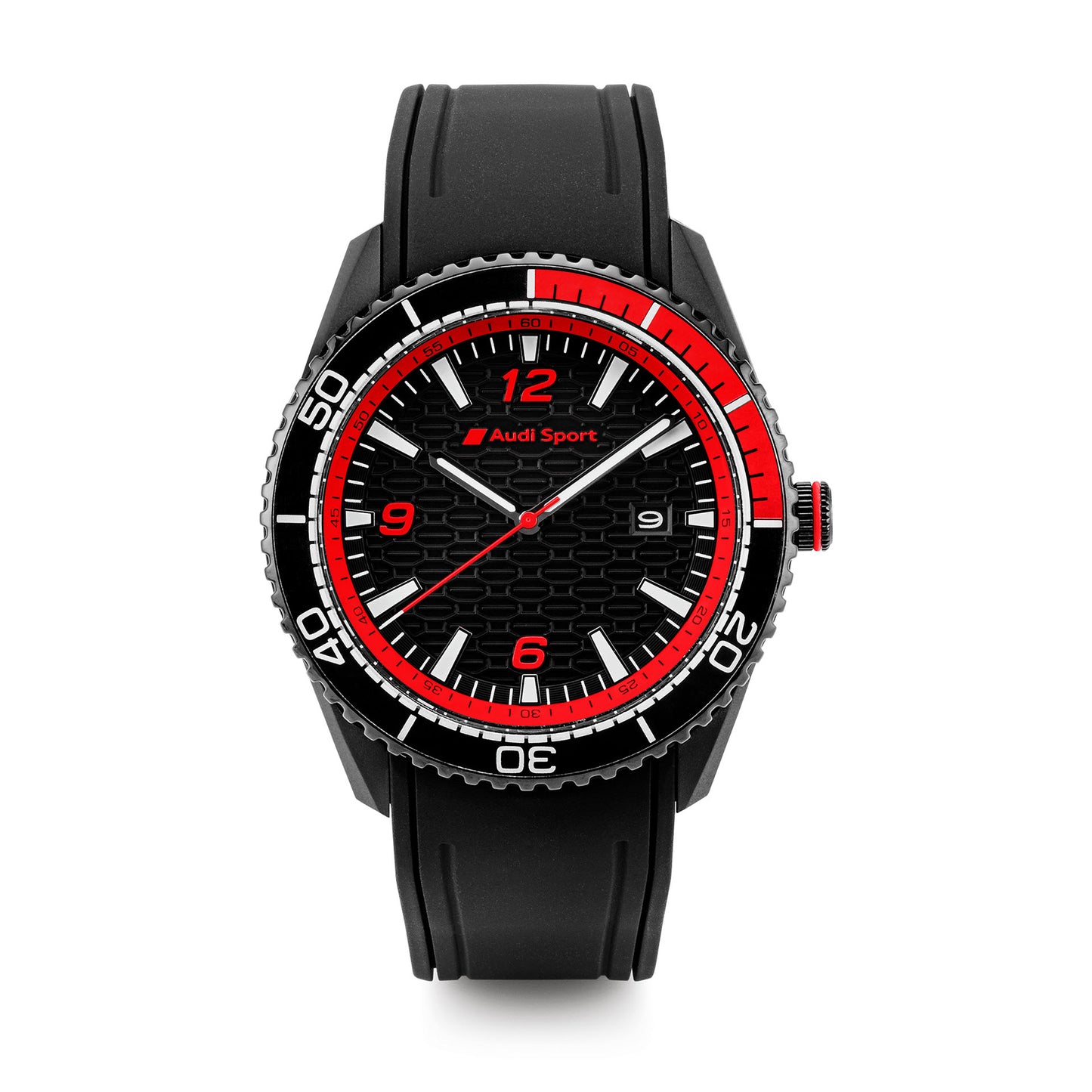 Audi Sport men’s watch, black/red
