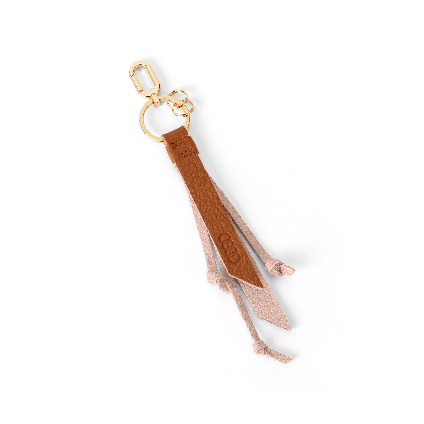 Audi Key ring leather, womens, brown-rose