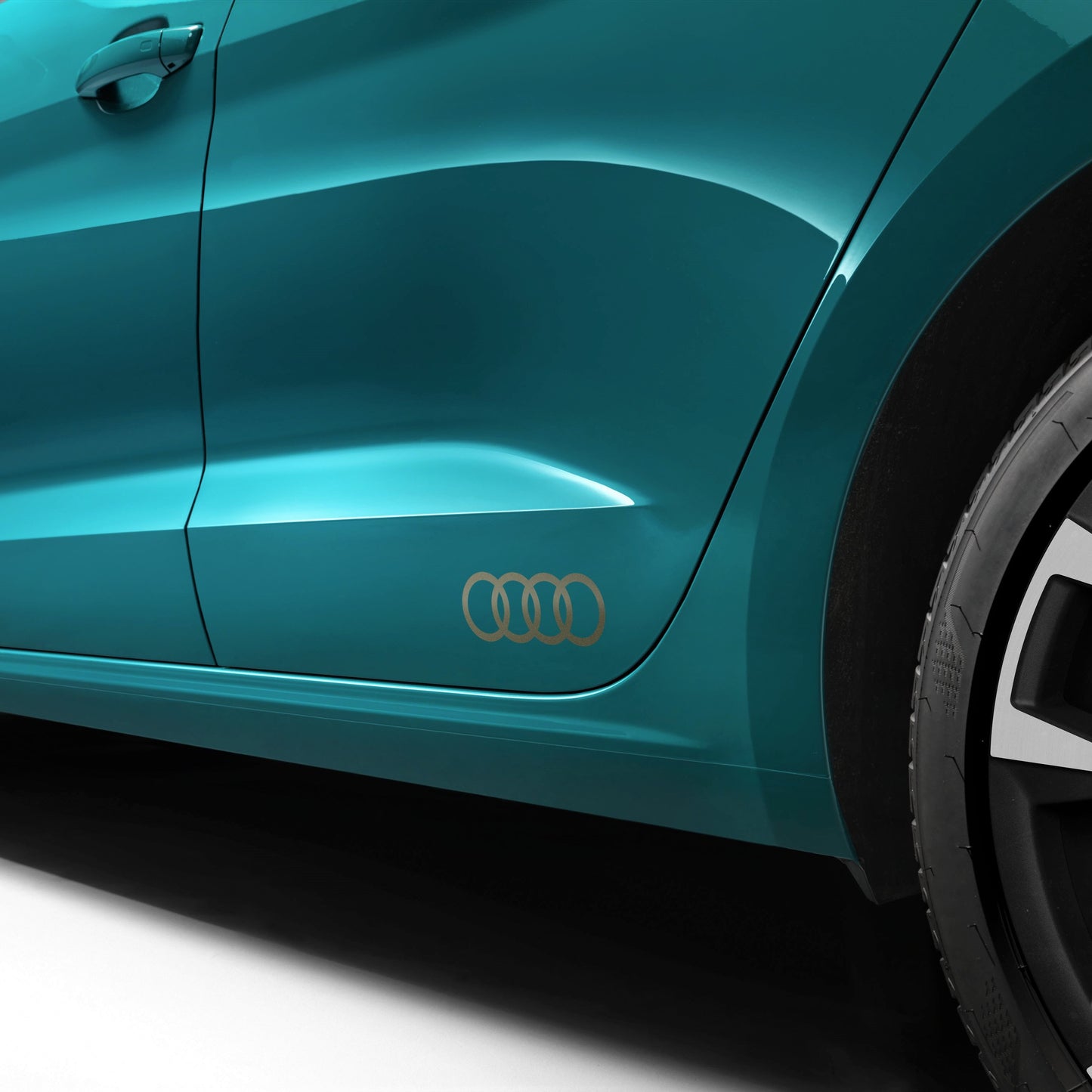 Audi rings decals. Silver