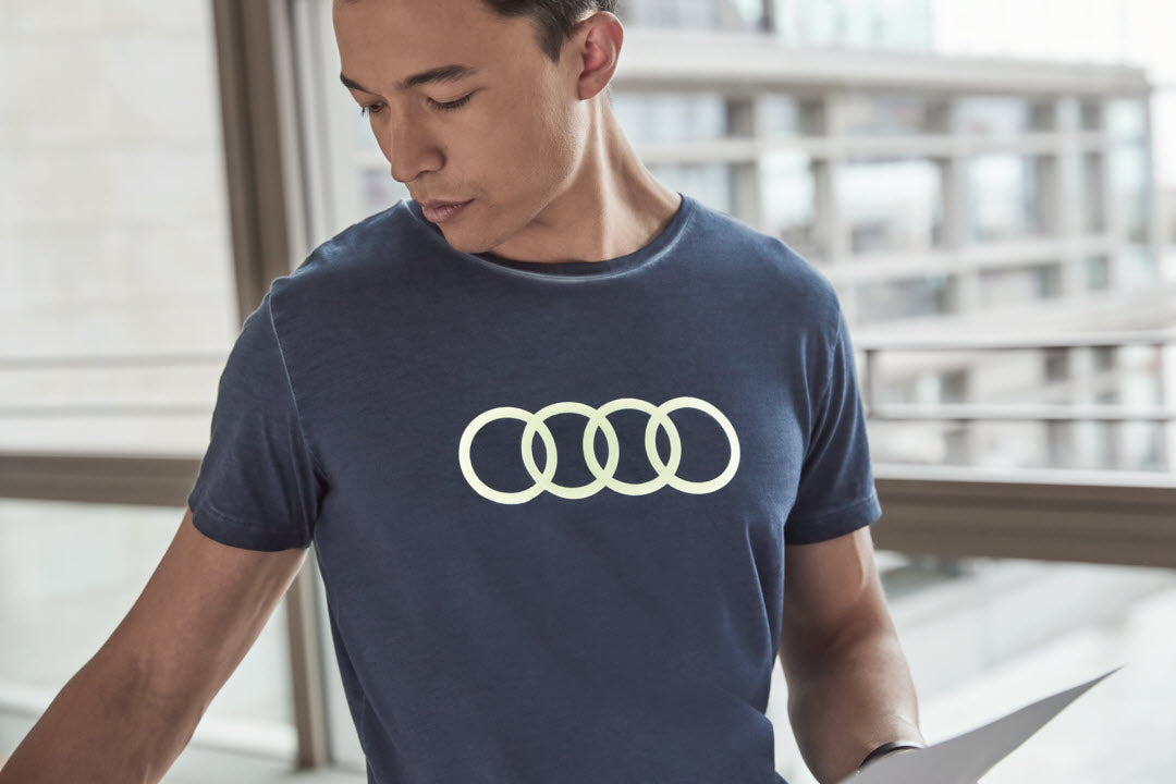 Audi T-Shirt rings, mens, blue