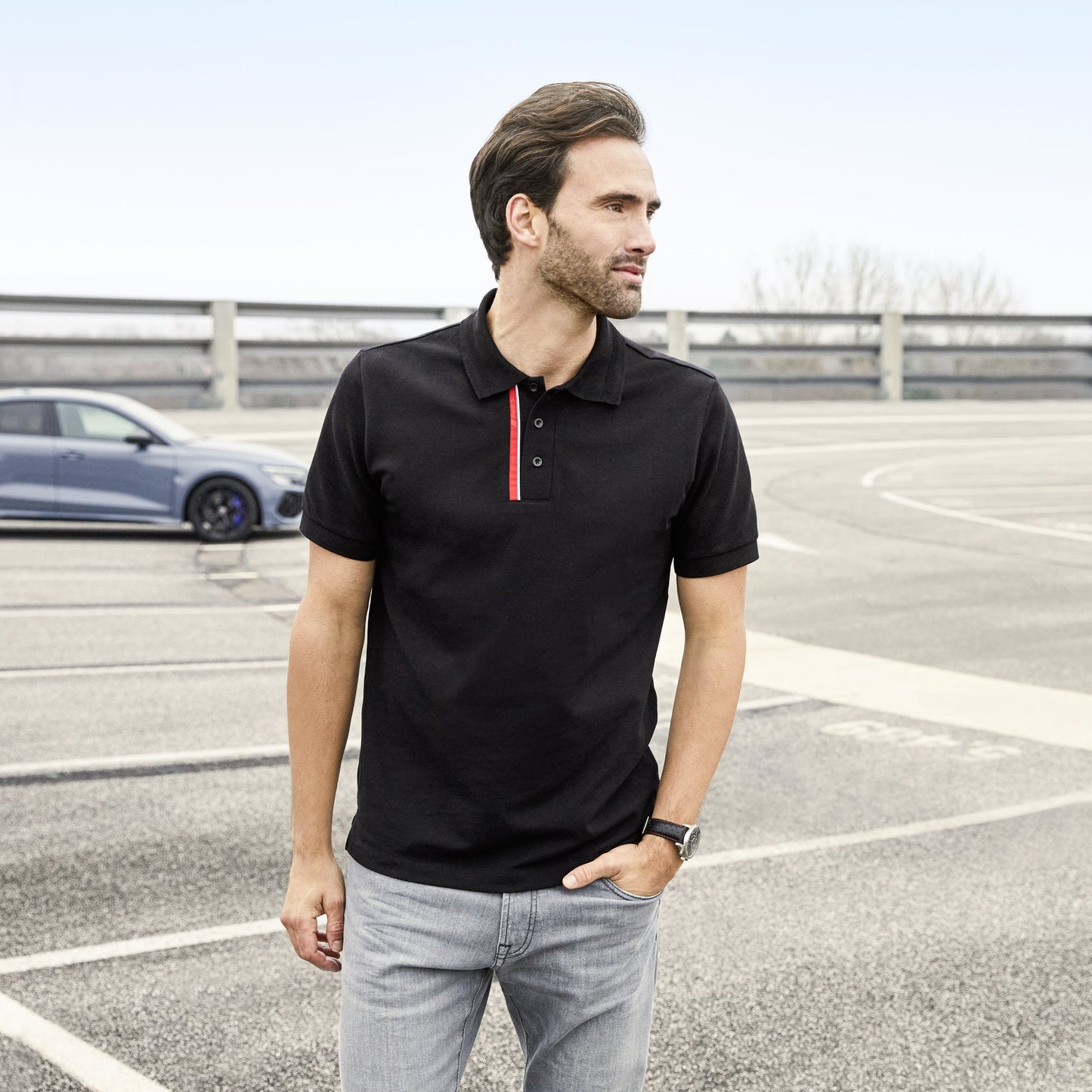 Audi Sport Polo shirt, mens, black